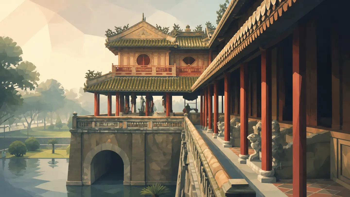 Ngọ Môn và hành lang Hoàng Thành Huế